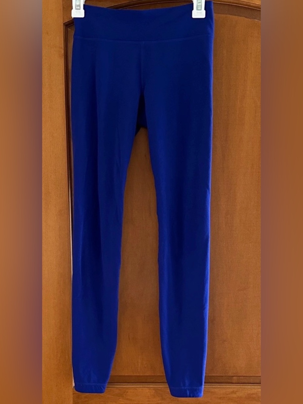 Under Armour Royal Blue Compression Leggings Metallic Logo Ankle Zip Size S
